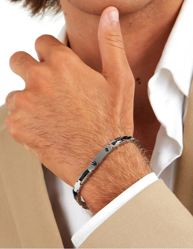 Maserati Men's Bracelet Stainless Steel with Ceramic